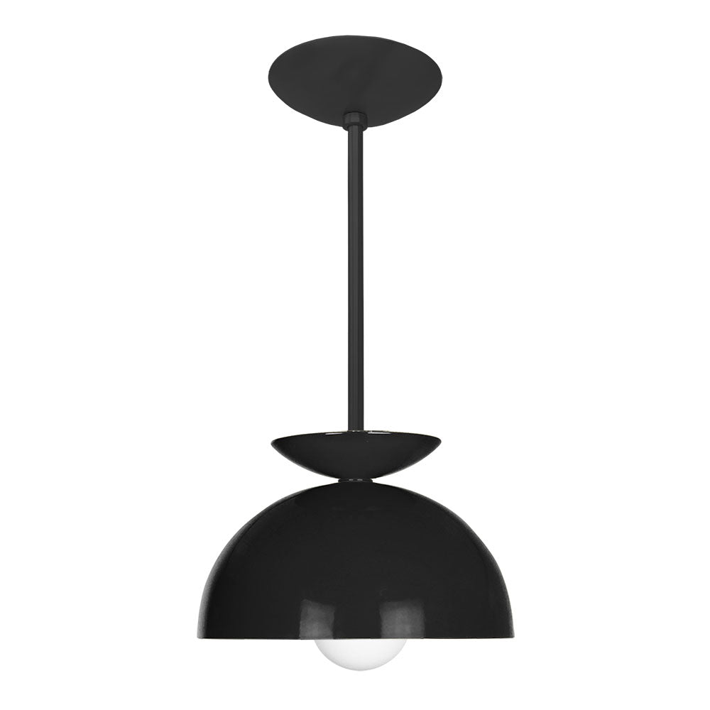 Black and black color Echo pendant 10" Dutton Brown lighting