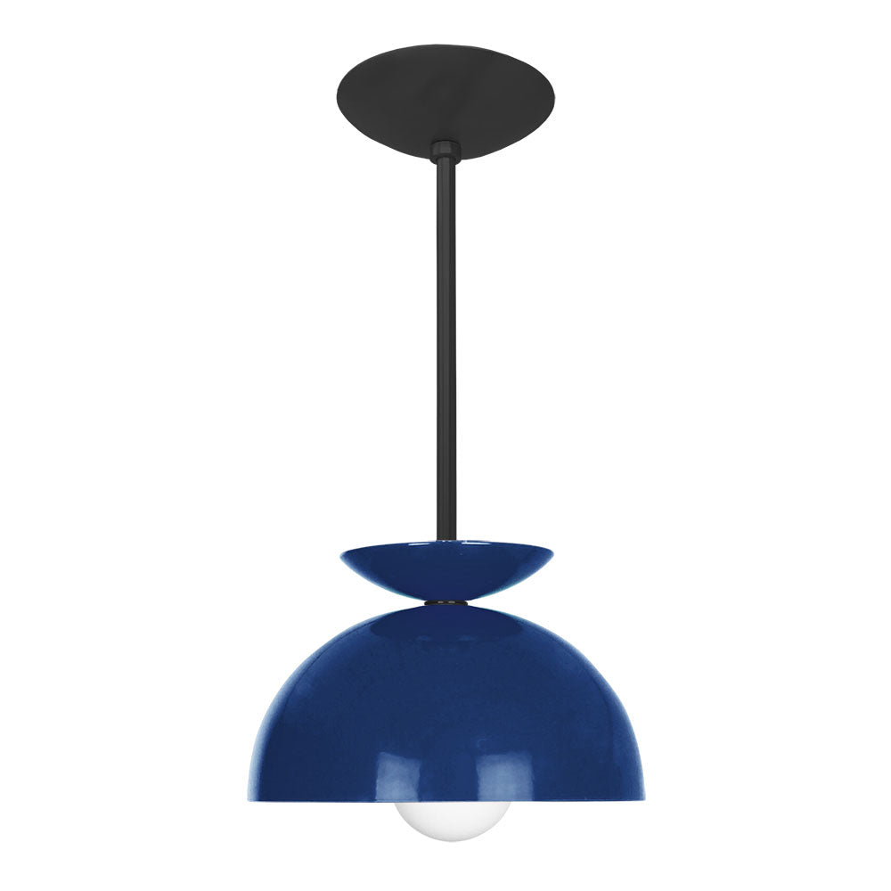 Black and cobalt color Echo pendant 10" Dutton Brown lighting