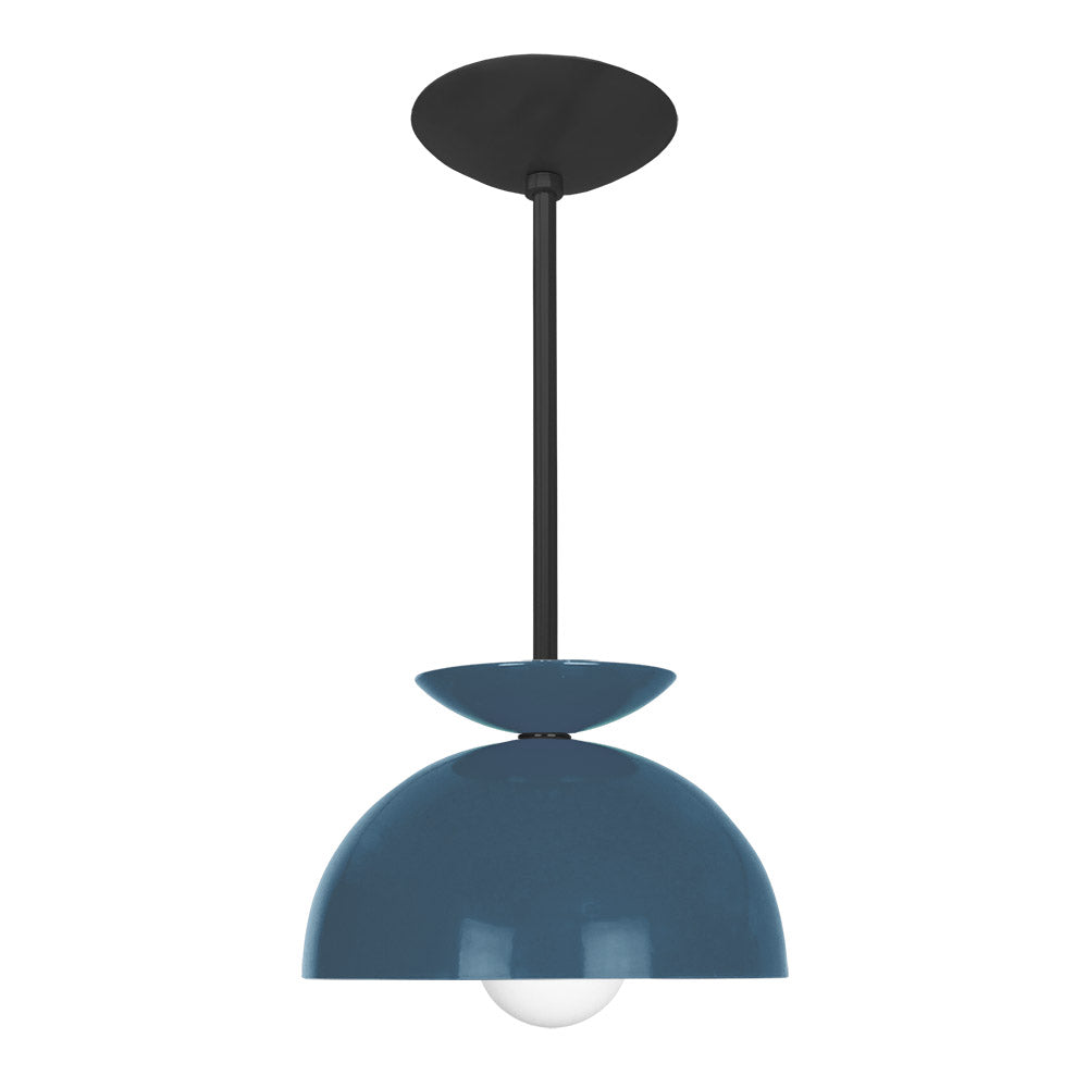 Black and ochre color Echo pendant 10" Dutton Brown lighting