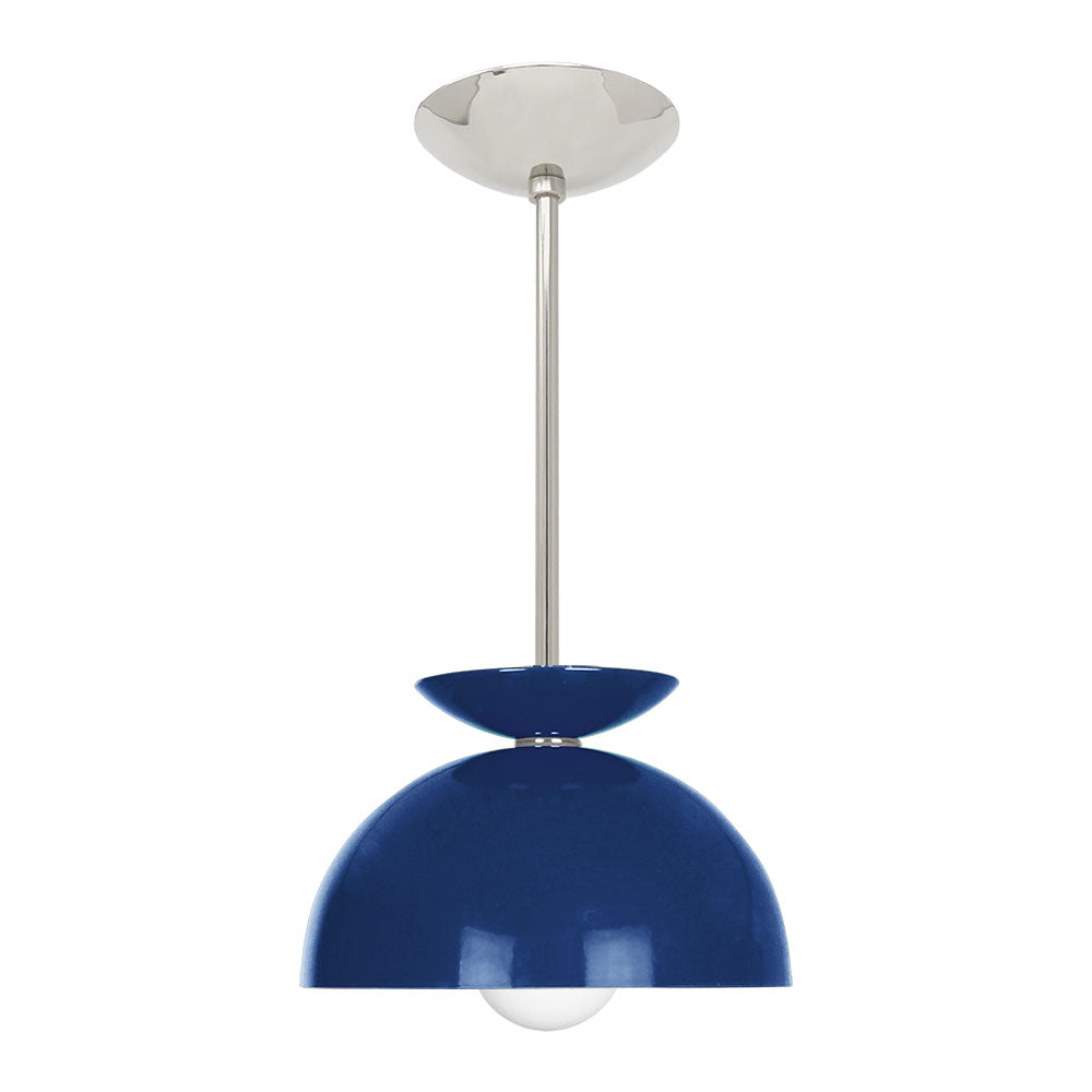 Nickel and cobalt color Echo pendant 10" Dutton Brown lighting