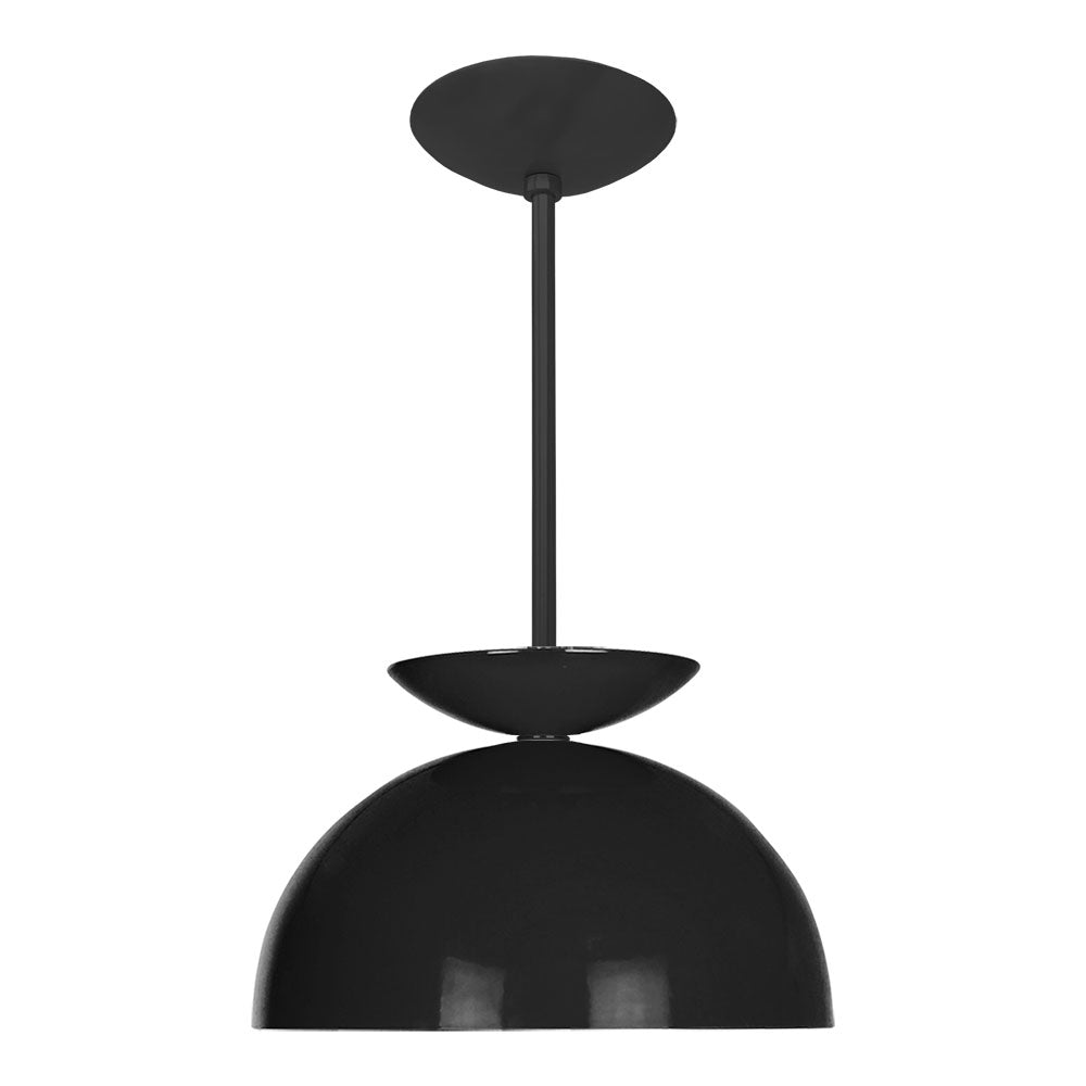 Black and black color Echo pendant 12" Dutton Brown lighting