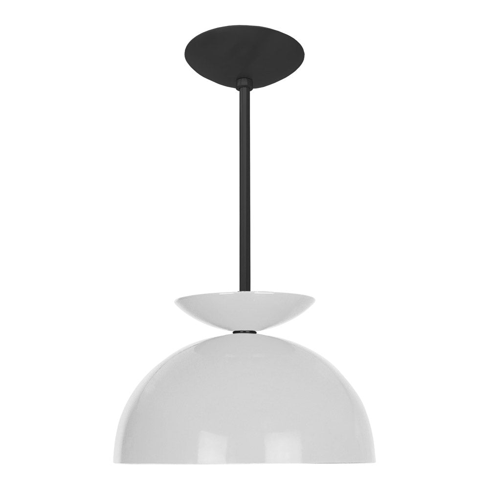 Black and chalk color Echo pendant 12" Dutton Brown lighting