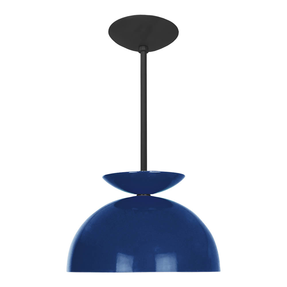 Black and cobalt color Echo pendant 12" Dutton Brown lighting