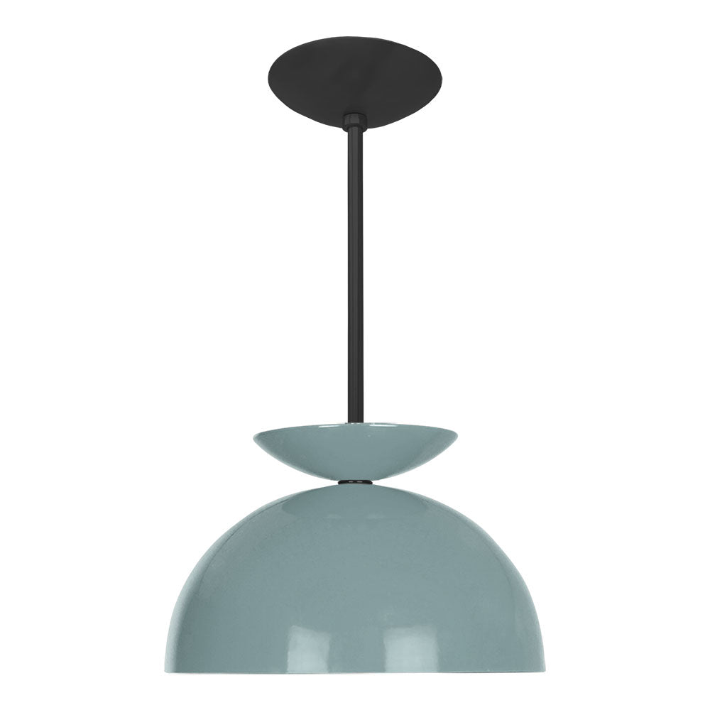 Black and lagoon color Echo pendant 12" Dutton Brown lighting