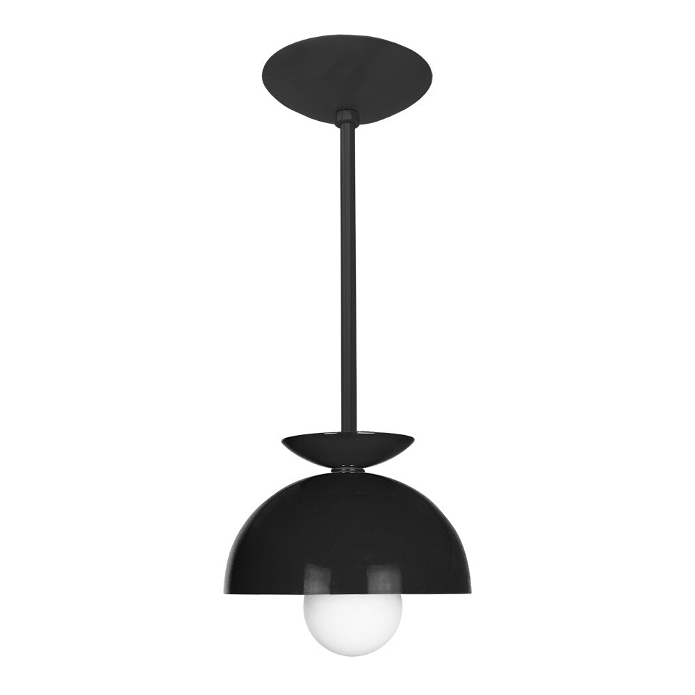 Black and black color Echo pendant 8" Dutton Brown lighting