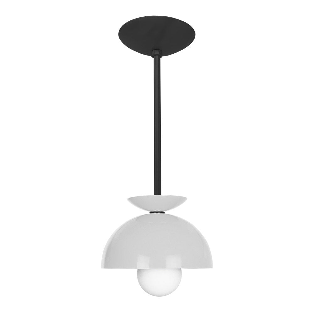 Black and chalk color Echo pendant 8" Dutton Brown lighting