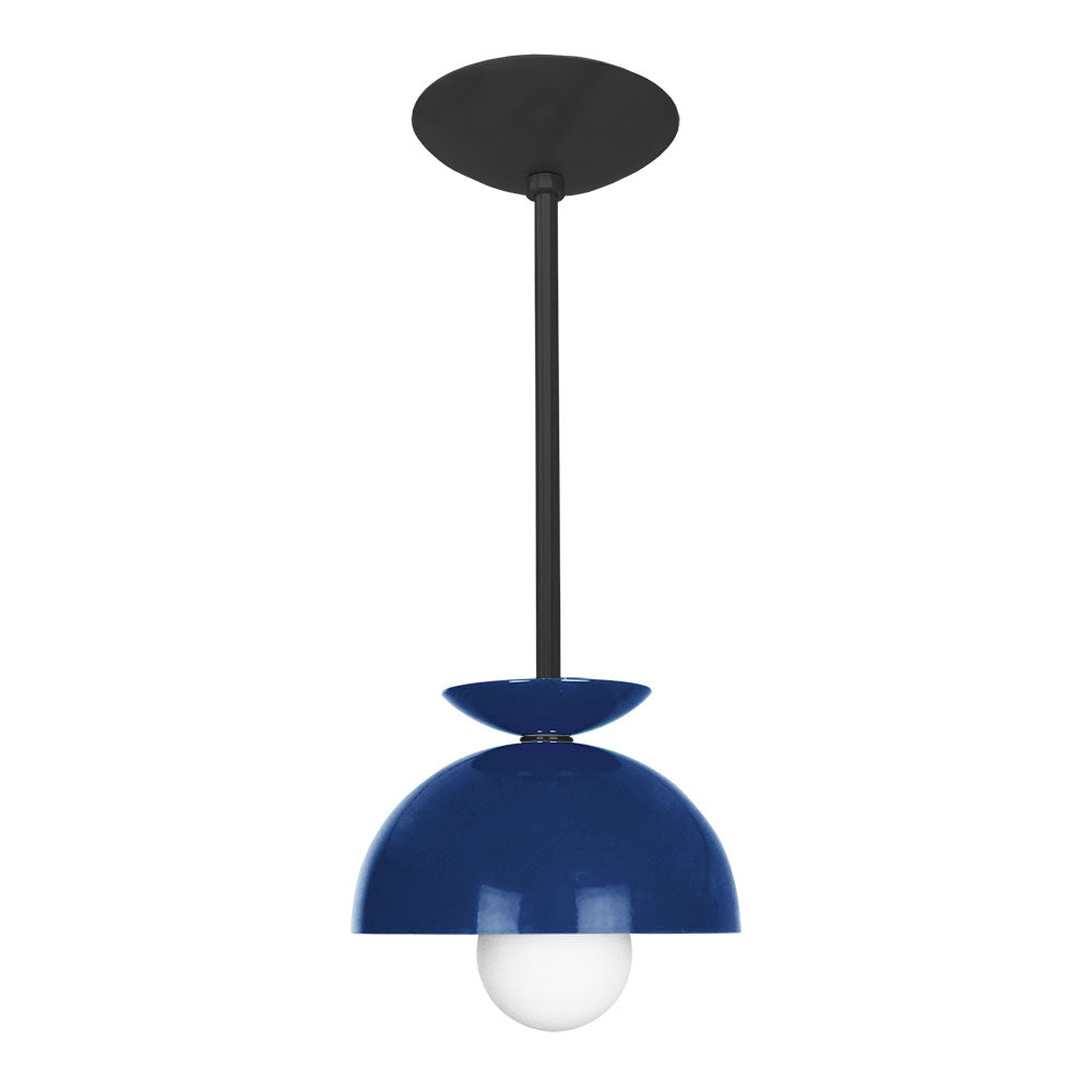 Black and cobalt color Echo pendant 8" Dutton Brown lighting