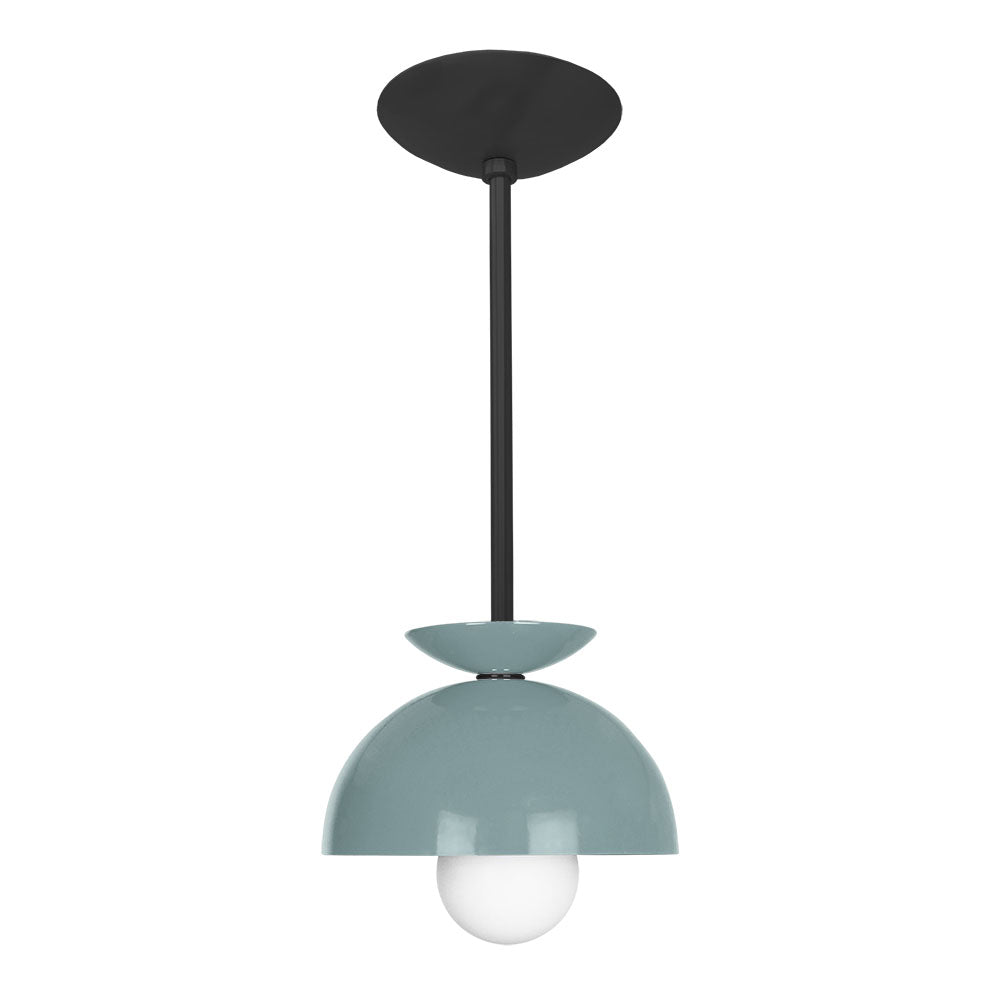 Black and lagoon color Echo pendant 8" Dutton Brown lighting