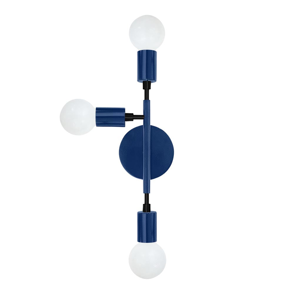 Black and cobalt color Elite sconce left Dutton Brown lighting