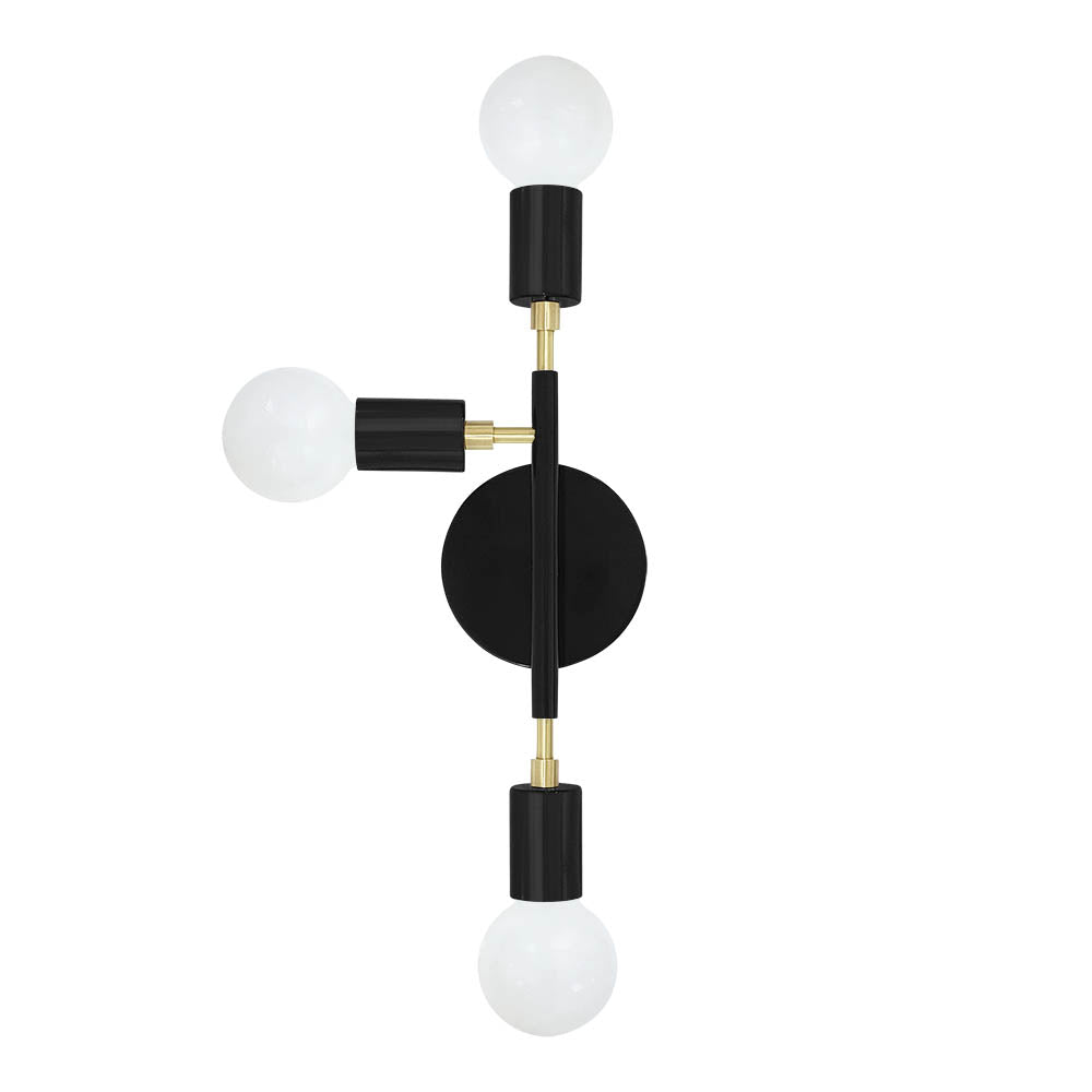 Brass and black color Elite sconce left Dutton Brown lighting