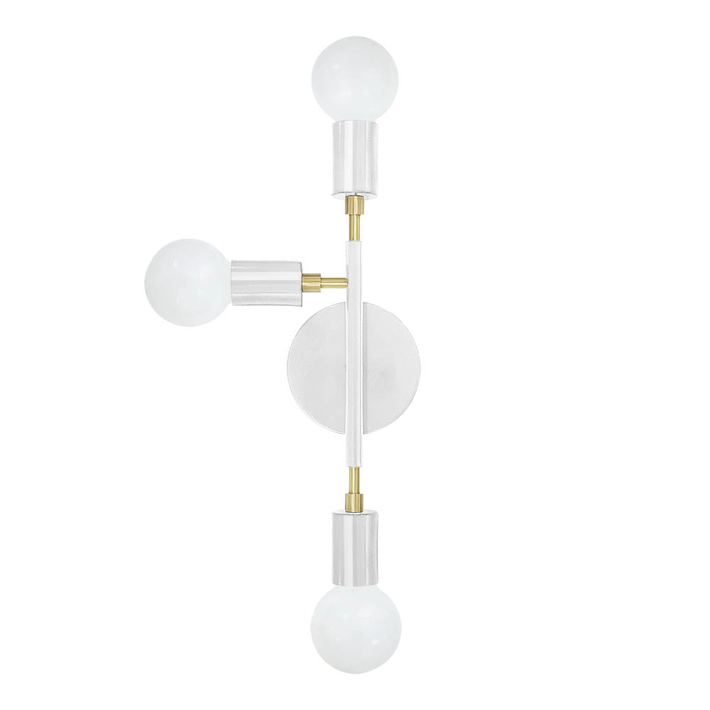 Brass and white color Elite sconce left Dutton Brown lighting