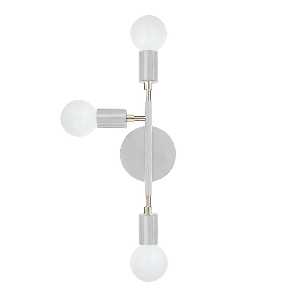 Nickel and chalk color Elite sconce left Dutton Brown lighting