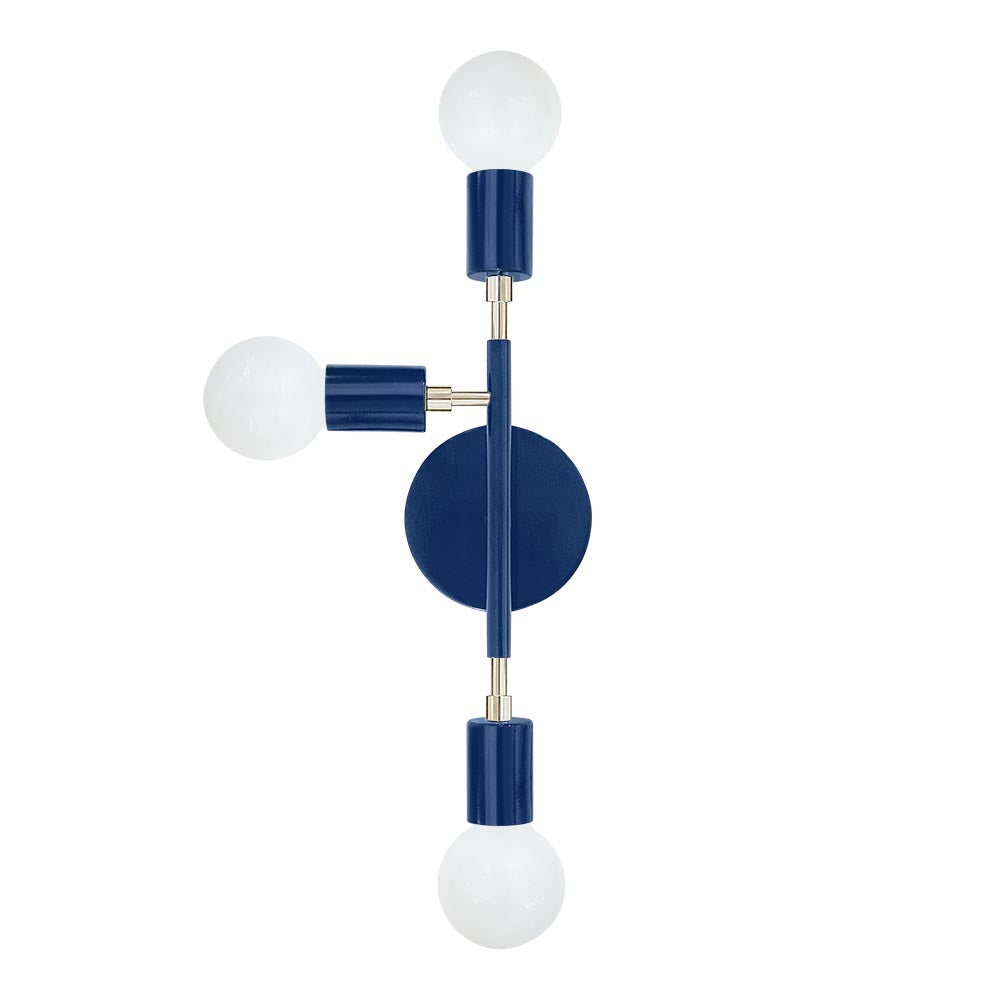 Nickel and cobalt color Elite sconce left Dutton Brown lighting