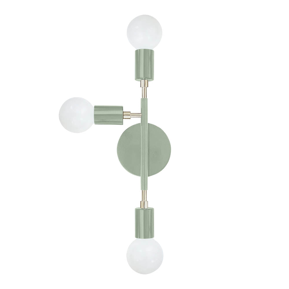 Nickel and spa color Elite sconce left Dutton Brown lighting