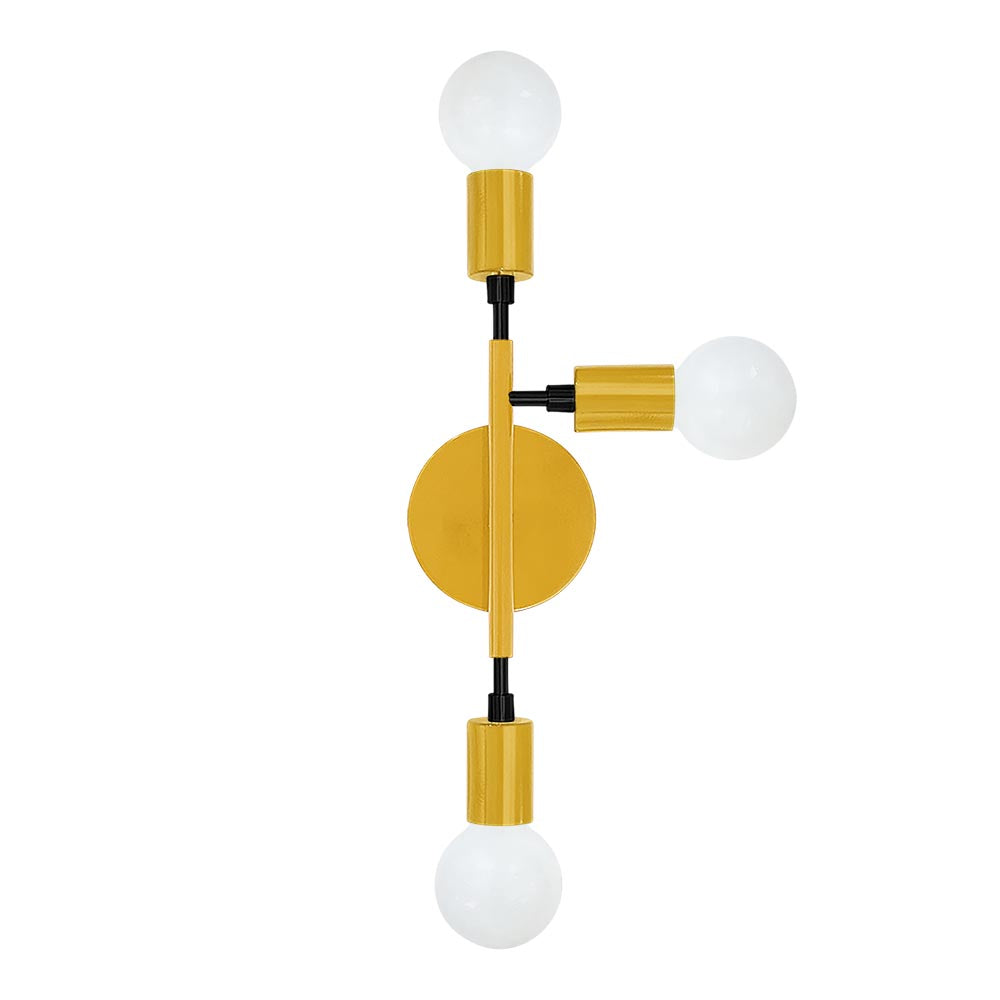 Black and ochre color Elite sconce right Dutton Brown lighting