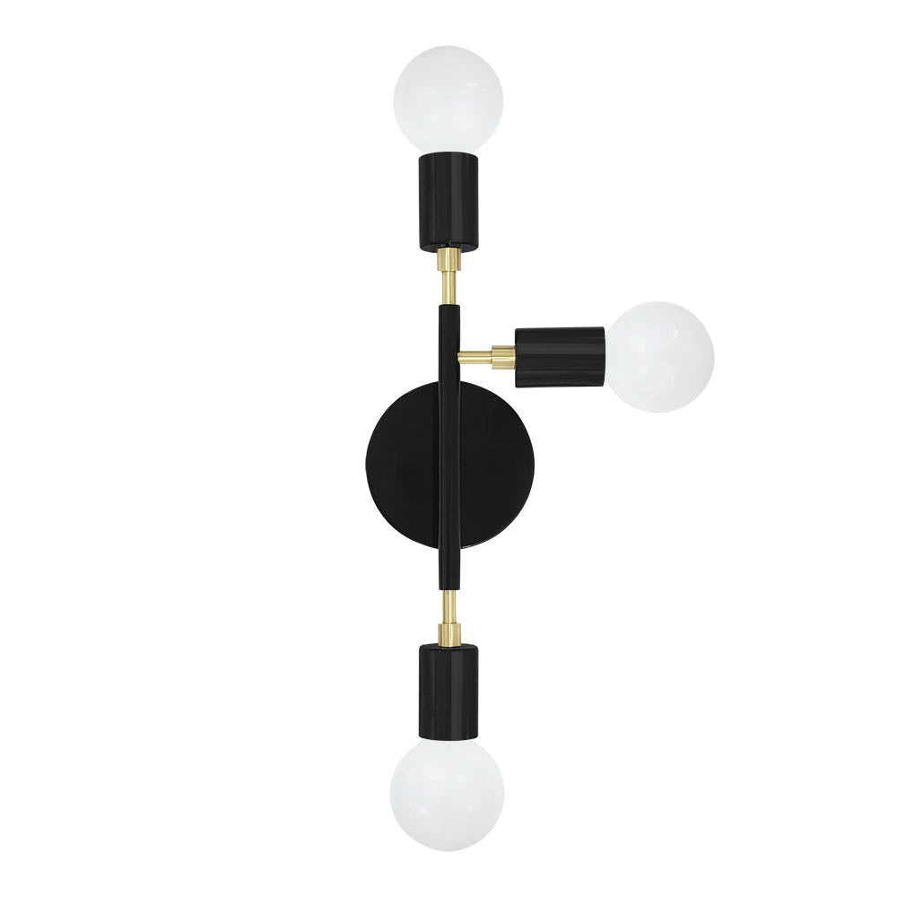 Brass and black color Elite sconce right Dutton Brown lighting