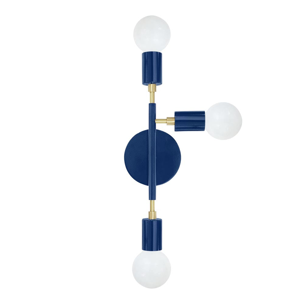 Brass and cobalt color Elite sconce right Dutton Brown lighting