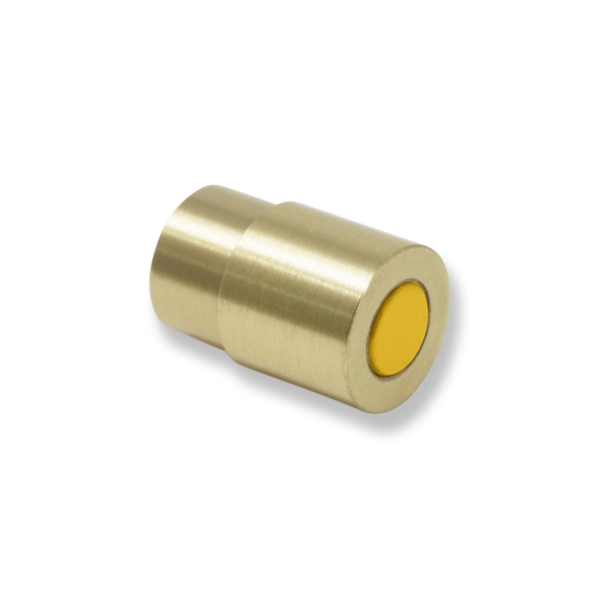 Brass and ochre color Head knob Dutton Brown hardware