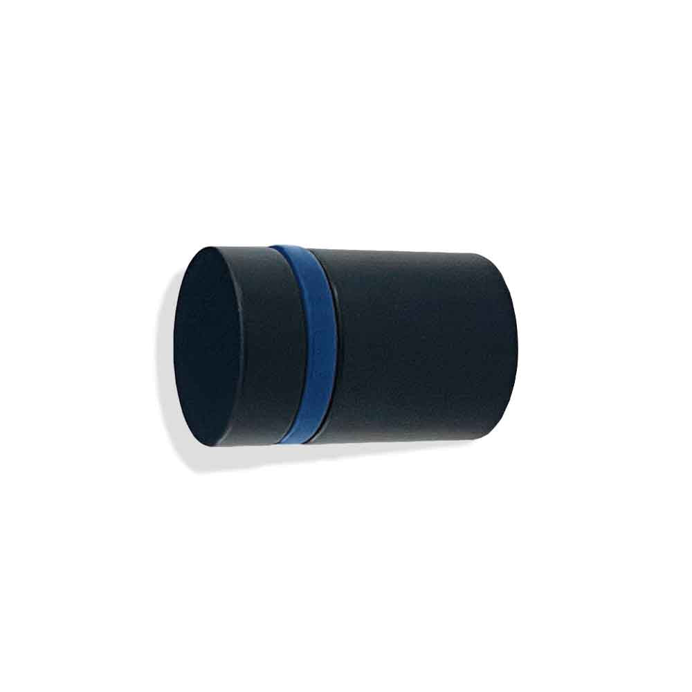 Black and cobalt color Highness knob Dutton Brown hardware