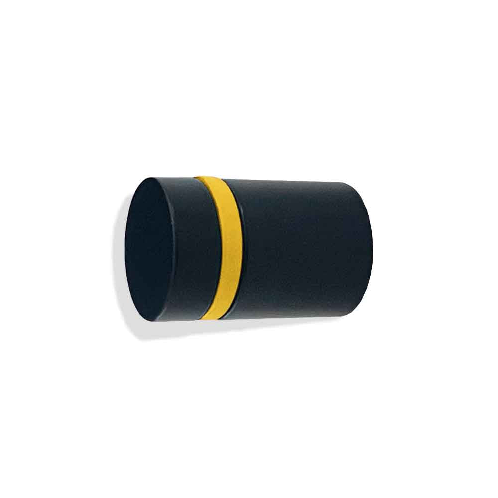 Black and ochre color Highness knob Dutton Brown hardware
