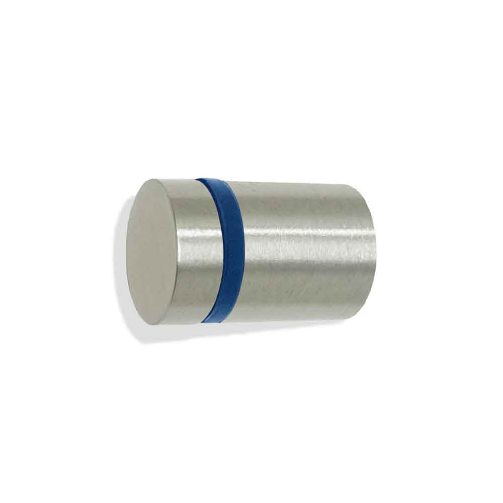 Nickel and cobalt color Highness knob Dutton Brown hardware