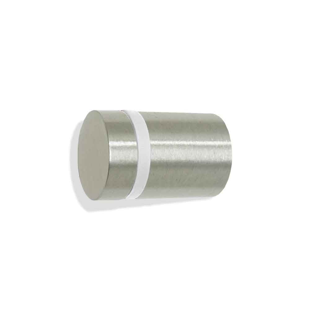 Nickel and white color Highness knob Dutton Brown hardware