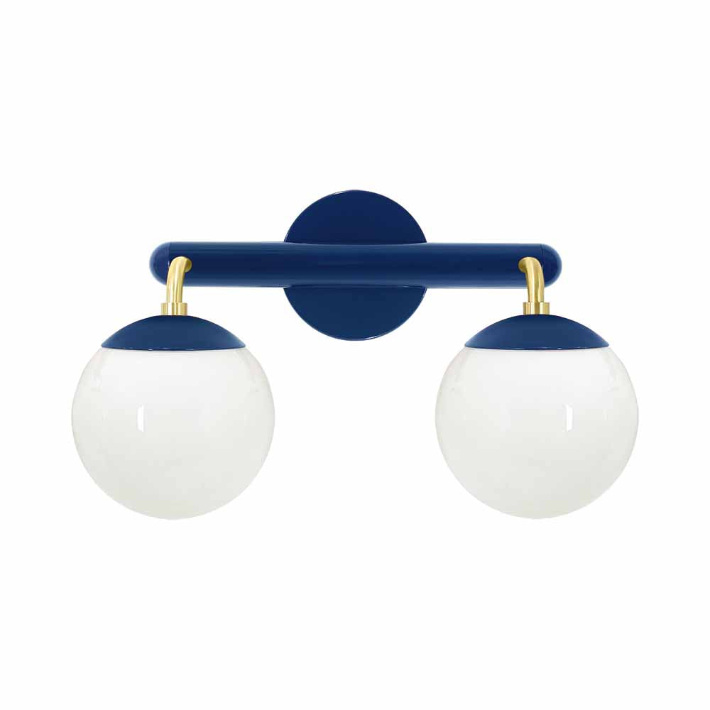 Brass and cobalt color Legend 2 sconce Dutton Brown lighting
