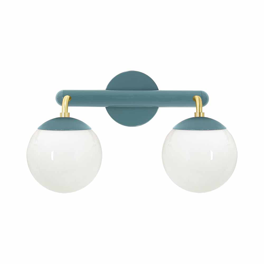 Brass and lagoon color Legend 2 sconce Dutton Brown lighting