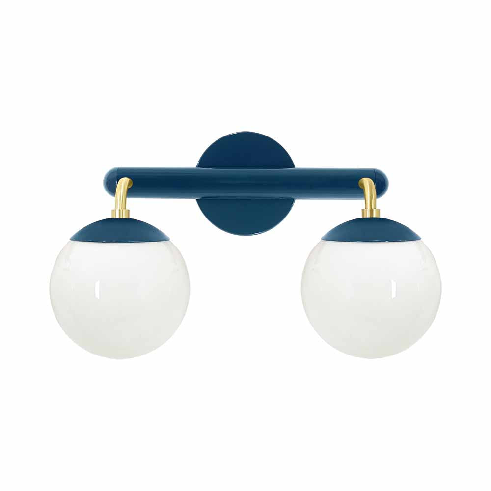 Brass and slate blue color Legend 2 sconce Dutton Brown lighting