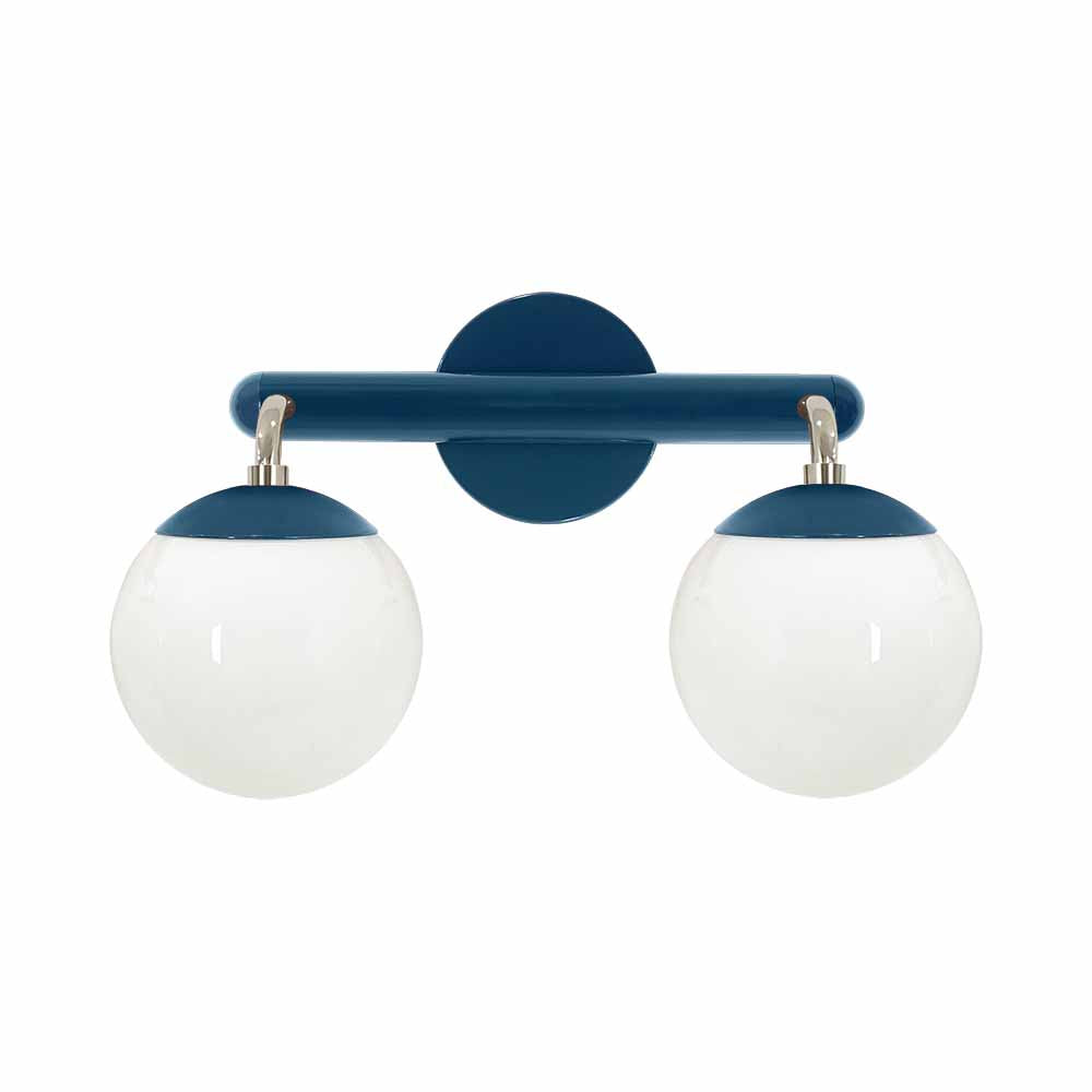 Nickel and slate blue color Legend 2 sconce Dutton Brown lighting