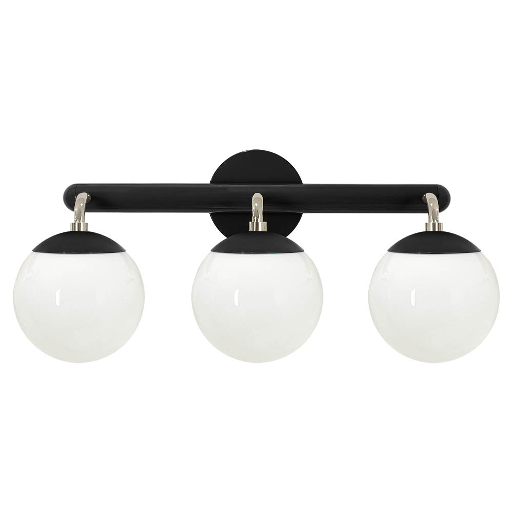 Nickel and black color Legend 3 sconce Dutton Brown lighting