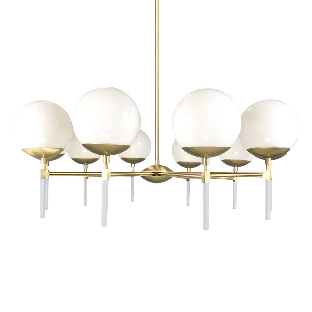 Brass and chalk color Lolli chandelier 36" Dutton Brown lighting