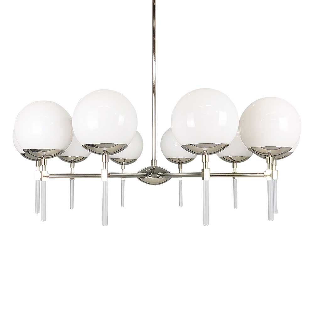 Nickel and chalk color Lolli chandelier 36" Dutton Brown lighting