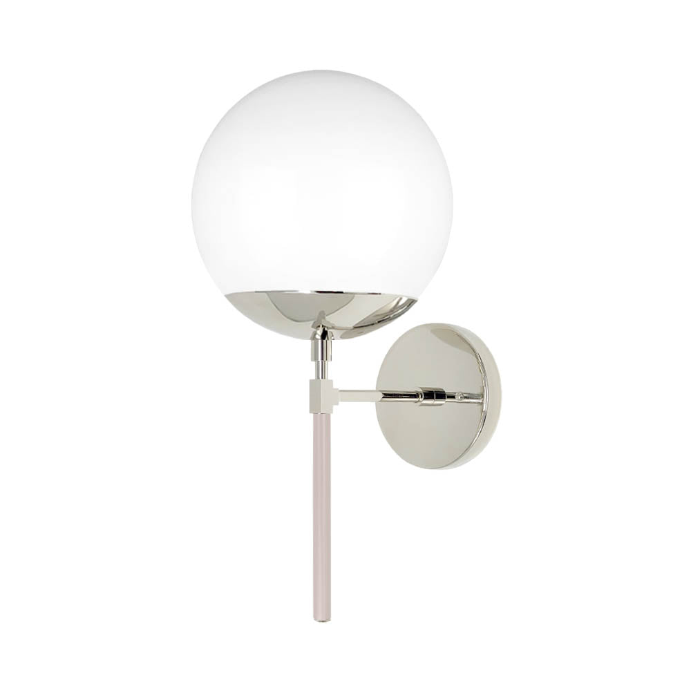 Nickel and barely color Lolli sconce 8" Dutton Brown lighting