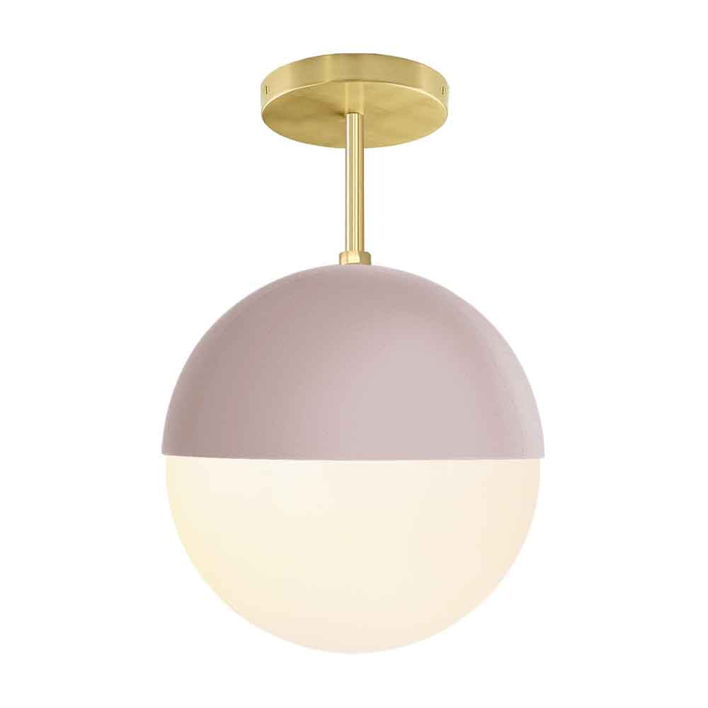 Brass and barely color Lure flush mount 10" Dutton Brown lighting