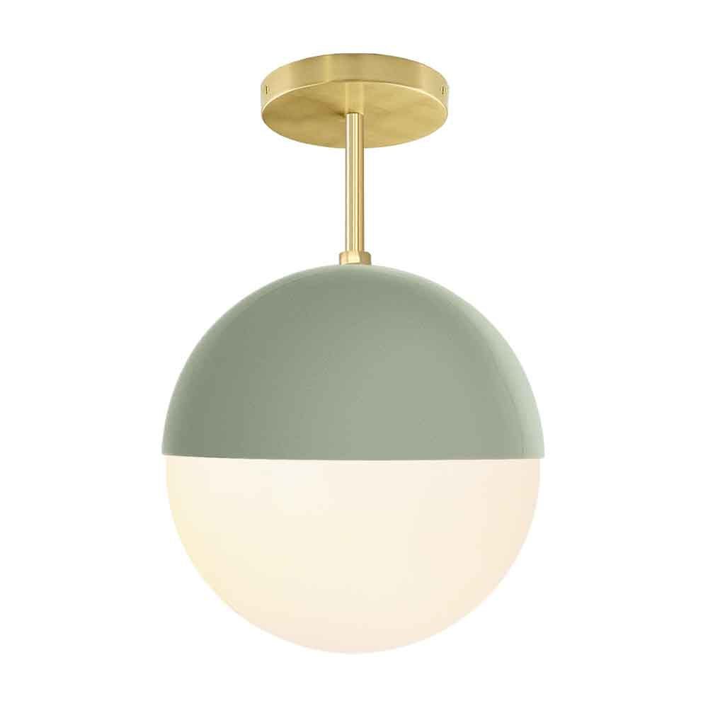 Brass and spa color Lure flush mount 10" Dutton Brown lighting