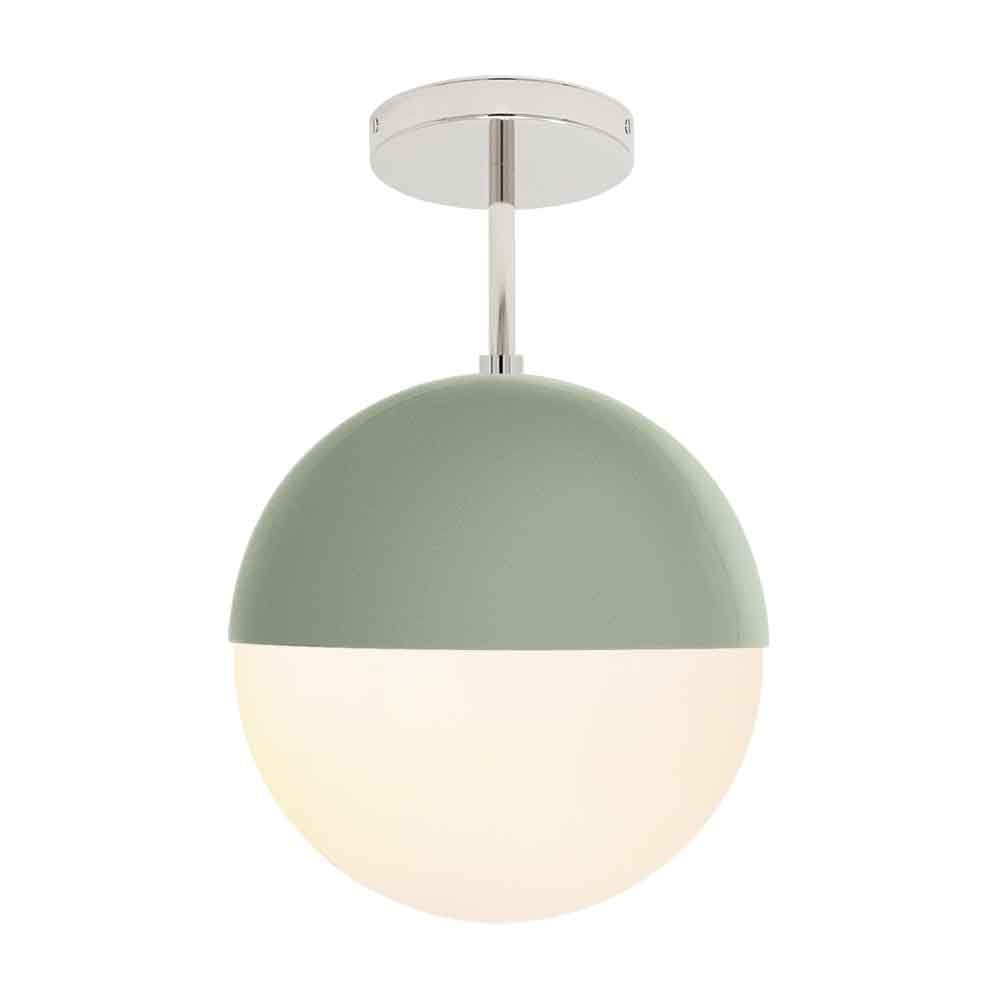 Nickel and spa color Lure flush mount 10" Dutton Brown lighting