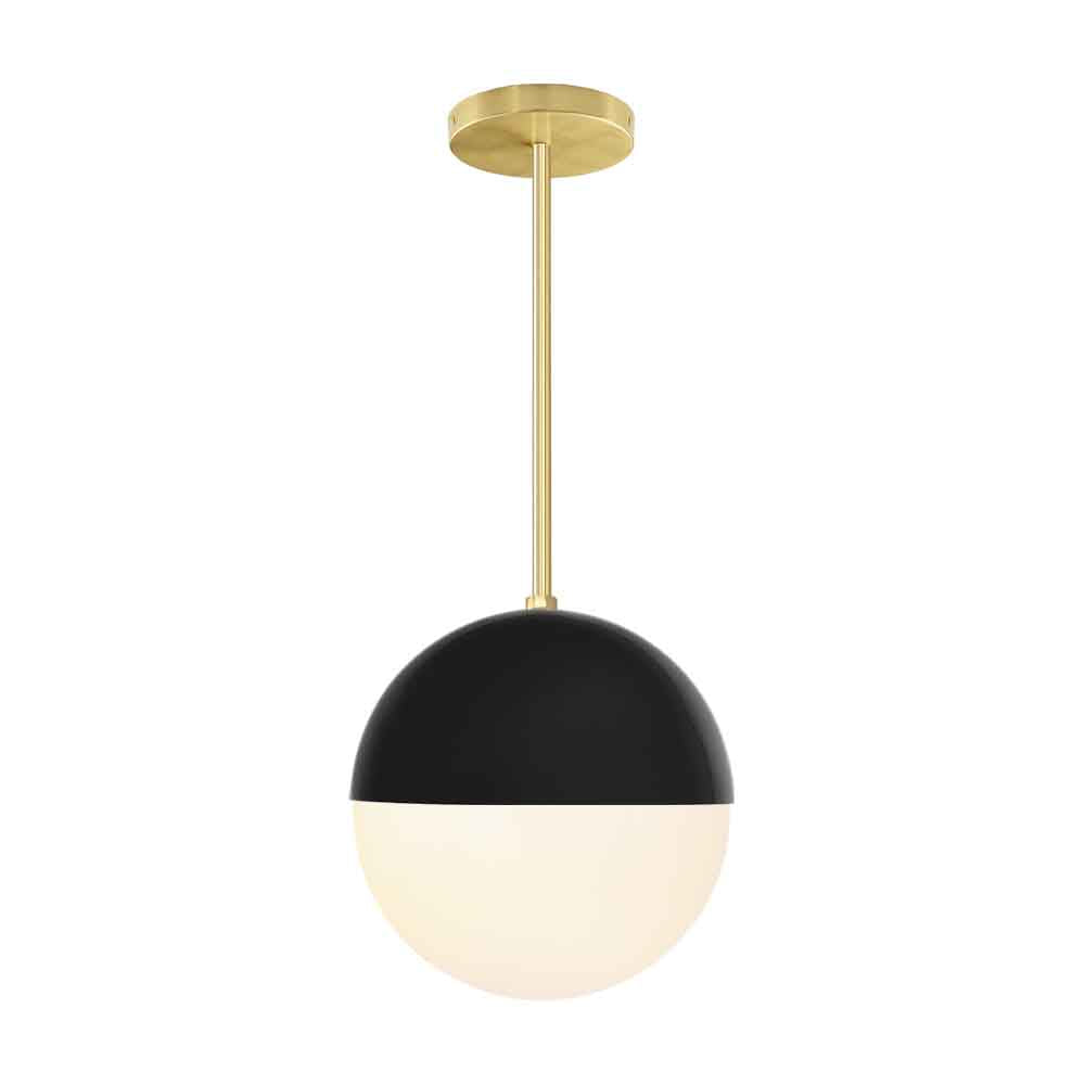 Brass and black color Lure pendant 10" Dutton Brown lighting