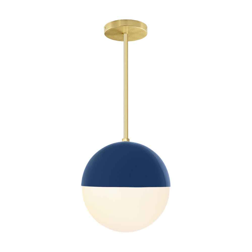 Brass and cobalt color Lure pendant 10" Dutton Brown lighting