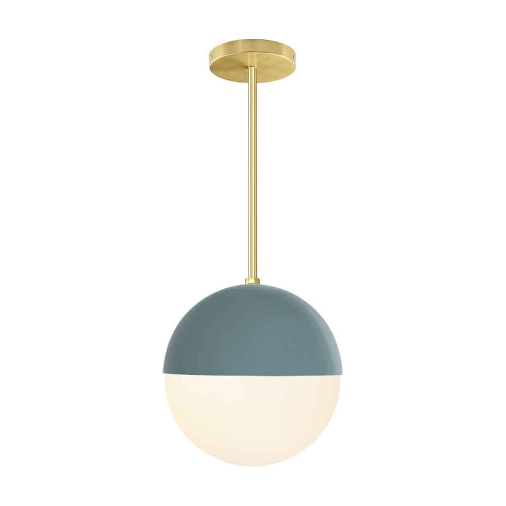 Brass and lagoon color Lure pendant 10" Dutton Brown lighting