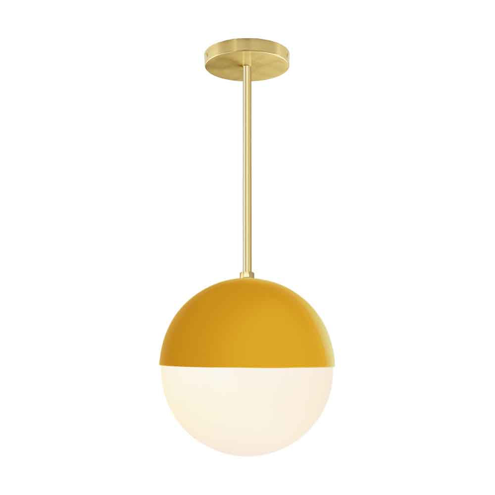 Brass and ochre color Lure pendant 10" Dutton Brown lighting