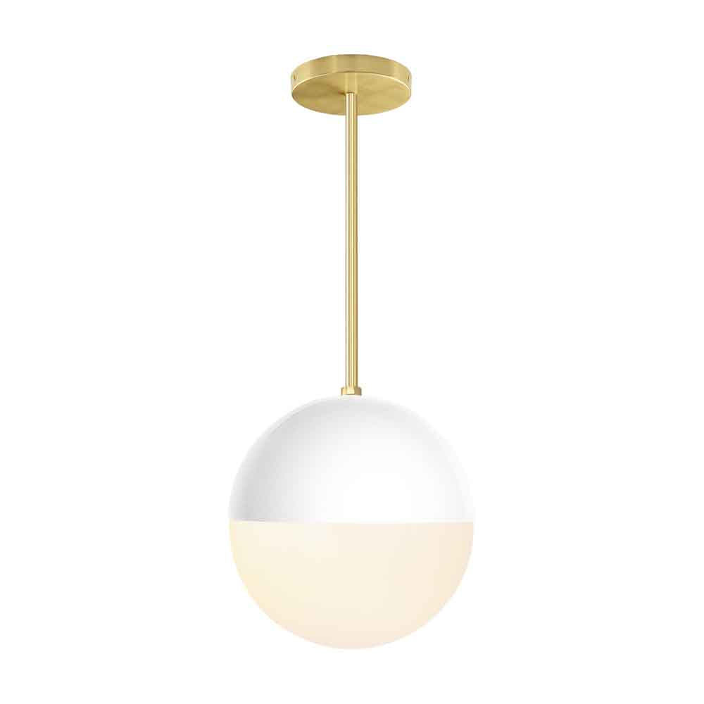 Brass and white color Lure pendant 10" Dutton Brown lighting