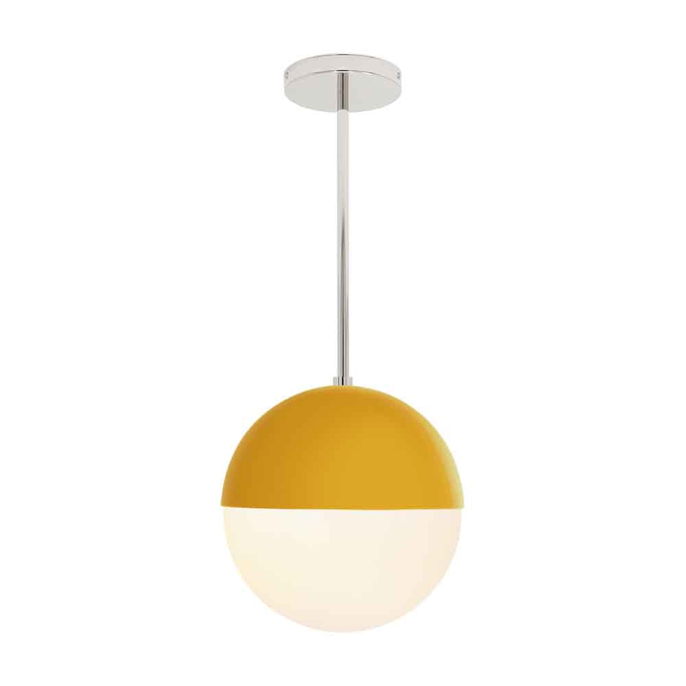 Nickel and ochre color Lure pendant 10" Dutton Brown lighting