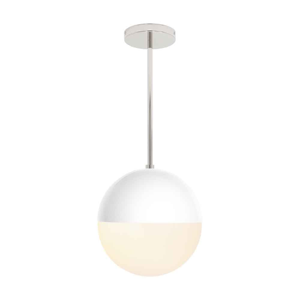 Nickel and white color Lure pendant 10" Dutton Brown lighting