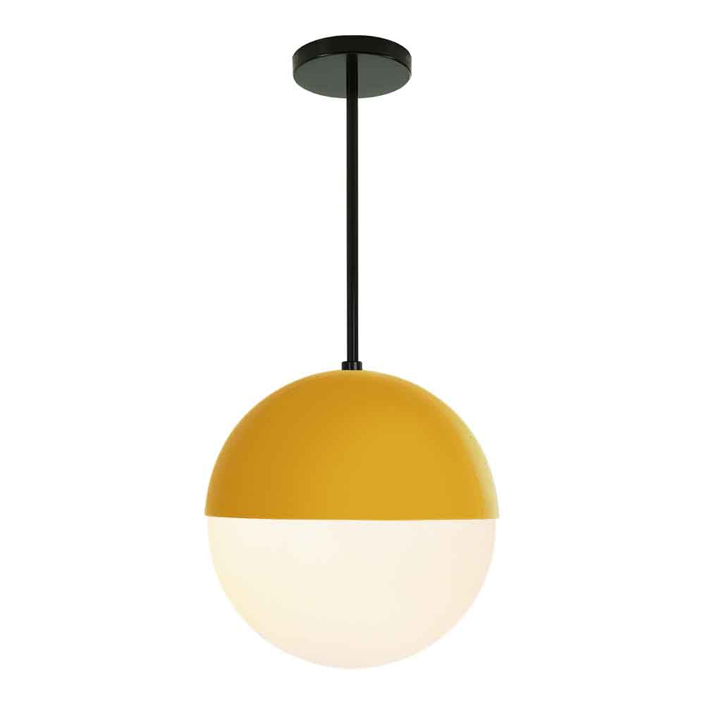 Black and ochre color Lure pendant 12" Dutton Brown lighting