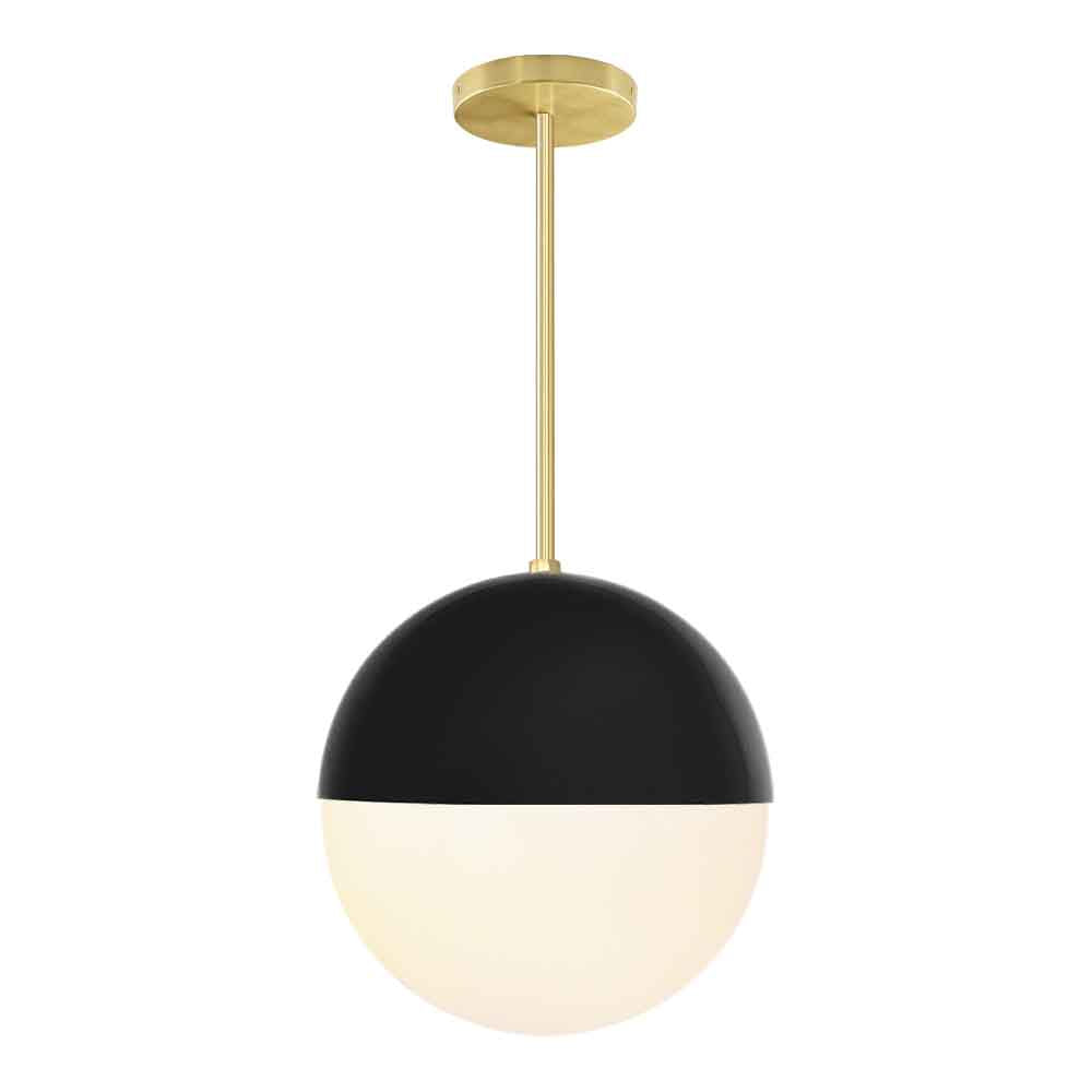 Brass and black color Lure pendant 12" Dutton Brown lighting