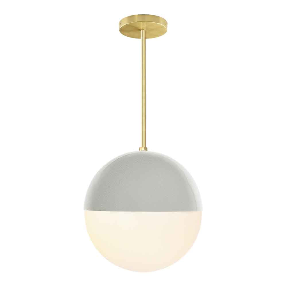 Brass and chalk color Lure pendant 12" Dutton Brown lighting