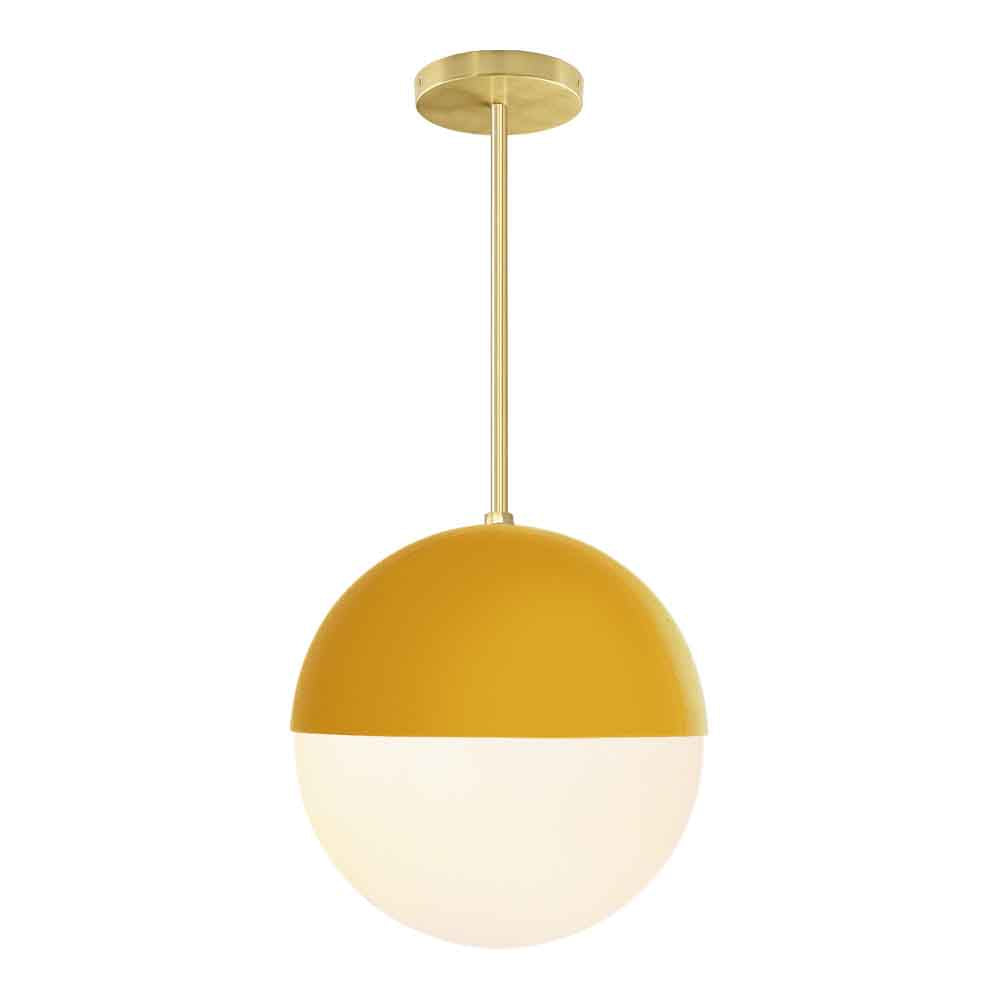 Brass and ochre color Lure pendant 12" Dutton Brown lighting