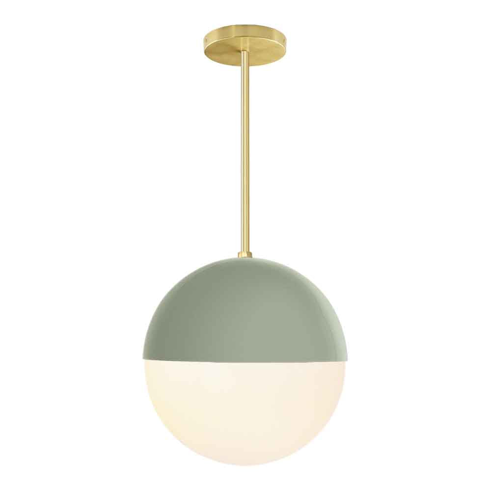 Brass and spa color Lure pendant 12" Dutton Brown lighting