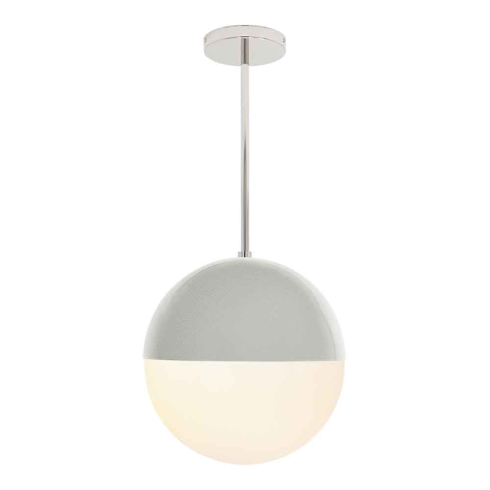 Nickel and chalk color Lure pendant 12" Dutton Brown lighting